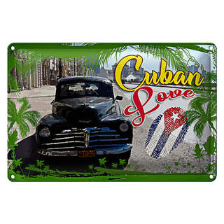 Blechschild Cuba 30x20cm Cuban Love Auto Fingerabdruck