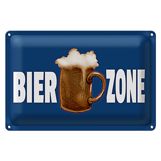 Blechschild 30x20cm Bier Zone