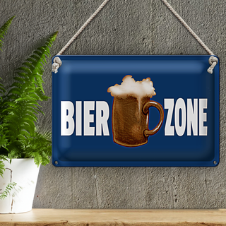Blechschild 30x20cm Bier Zone