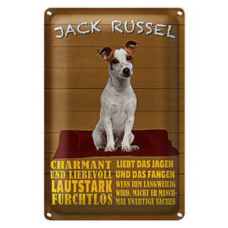 Blechschild Spruch 20x30cm Jack Russel Hund charmant