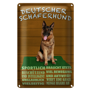 Blechschild Spruch 20x30cm Deutscher Schäferhund Hund