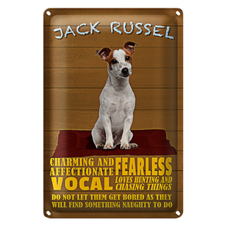 Blechschild Spruch 20x30cm Jack Russel Hund charming