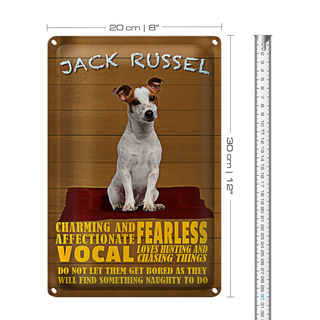 Blechschild Spruch 20x30cm Jack Russel Hund charming