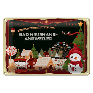 Blechschild Weihnachten Grüße BAD NEUENAHR-AHRWEILER 30x20cm