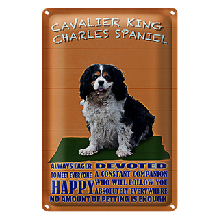 Blechschild Spruch 20x30cm Cavalier King Charles Spaniel