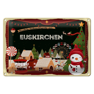 Blechschild Weihnachten Grüße EUSKIRCHEN 30x20cm