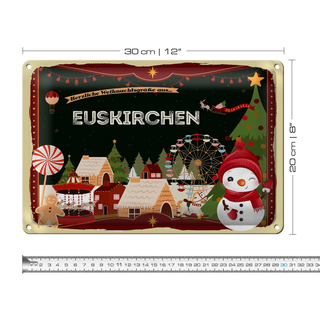 Blechschild Weihnachten Grüße EUSKIRCHEN 30x20cm