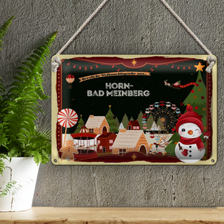 Blechschild Weihnachten Grüße HORN-BAD MEINBERG 30x20cm
