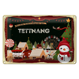 Blechschild Weihnachten Grüße TETTNANG 30x20cm