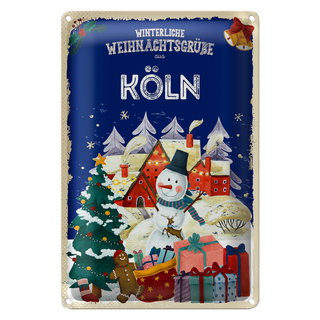 Blechschild Weihnachtsgrüße aus KÖLN 20x30cm