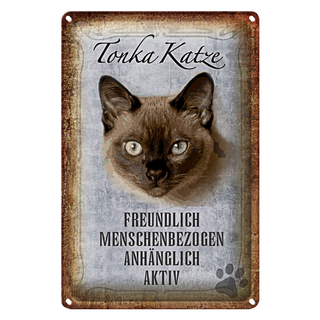 Blechschild Spruch 20x30cm Tonka Katze Wanddeko