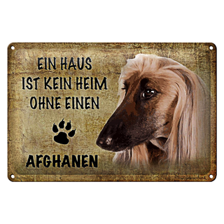 Blechschild Afghanen 30x20cm Haus ist kein Heim ohne