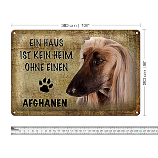 Blechschild Afghanen 30x20cm Haus ist kein Heim ohne