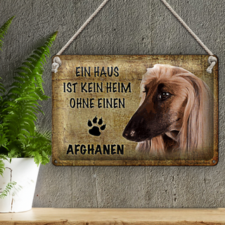 Blechschild Afghanen 30x20cm Haus ist kein Heim ohne