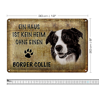 Blechschild Border Collie 30x20cm Haus ist kein Heim ohne
