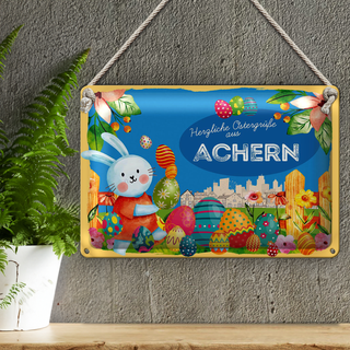 Blechschild Ostern Ostergrüße 30x20cm ACHERN Fest