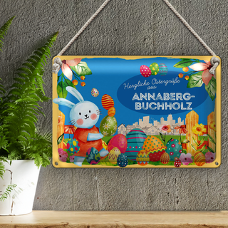 Blechschild Ostern Ostergrüße 30x20cm ANNABERG-BUCHHOLZ