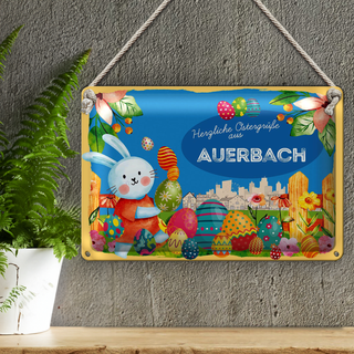 Blechschild Ostern Ostergrüße 30x20cm AUERBACH