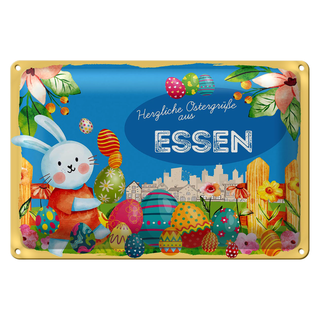 Blechschild Ostern Ostergrüße 30x20cm ESSEN