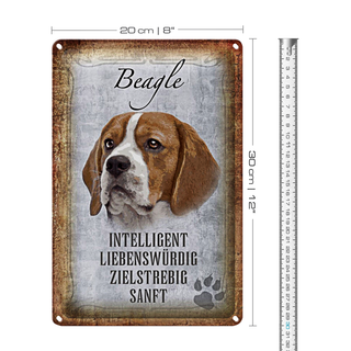 Blechschild Spruch 20x30cm Beagle Hund