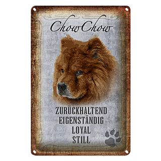 Blechschild Spruch 20x30cm Chow Chow Hund loyal