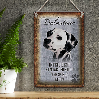 Blechschild Spruch 20x30cm Dalmatiner Hund