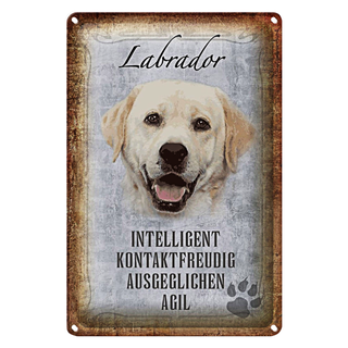 Blechschild Spruch 20x30cm Labrador Hund