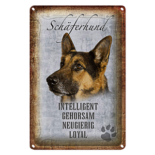 Blechschild Spruch 20x30cm Schäferhund Hund