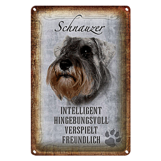 Blechschild Spruch 20x30cm Schnauzer Hund