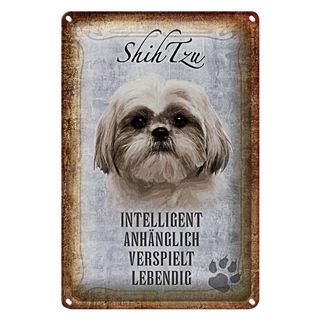 Blechschild Spruch 20x30cm Shih Tzu Hund
