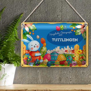 Blechschild Ostern Ostergrüße 30x20cm TUTTLINGEN