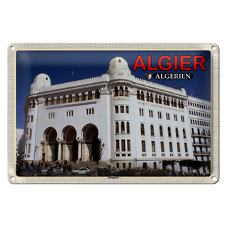 Blechschild Reise 30x20cm Algier Algerien Hauptpost