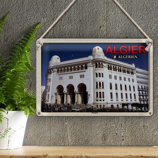 Blechschild Reise 30x20cm Algier Algerien Hauptpost