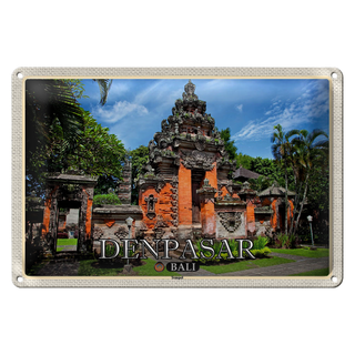 Blechschild Reise 30x20cm Bali DENPASAR Tempel