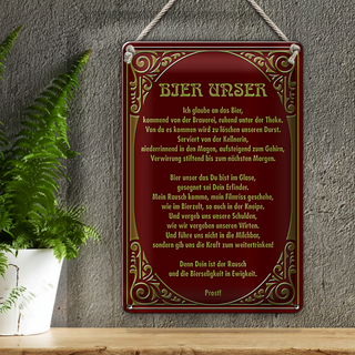 Blechschild 20x30cm Prost Bier unser