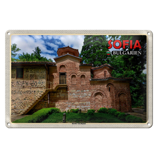 Blechschild Reise 30x20cm Sofia Bulgarien Kirche von Bojana