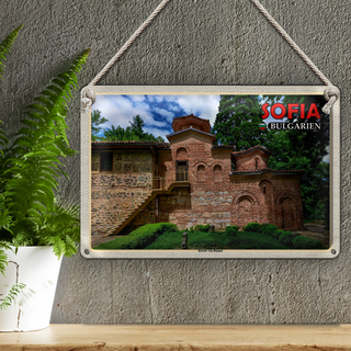 Blechschild Reise 30x20cm Sofia Bulgarien Kirche von Bojana
