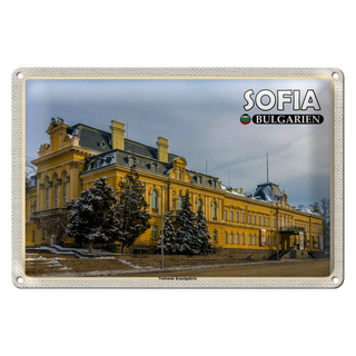 Blechschild Reise 30x20cm Sofia Bulgarien Kunstgalerie