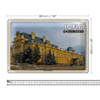 Blechschild Reise 30x20cm Sofia Bulgarien Kunstgalerie