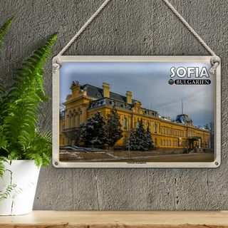 Blechschild Reise 30x20cm Sofia Bulgarien Kunstgalerie