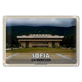 Blechschild Reise 30x20cm Sofia Bulgarien Historisches Museum