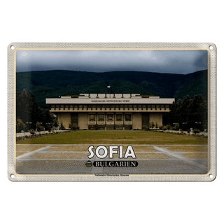 Blechschild Reise 30x20cm Sofia Bulgarien Historisches Museum