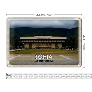 Blechschild Reise 30x20cm Sofia Bulgarien Historisches Museum