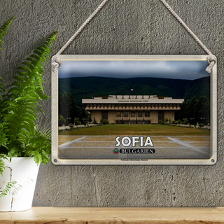 Blechschild Reise 30x20cm Sofia Bulgarien Historisches Museum