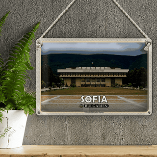 Blechschild Reise 30x20cm Sofia Bulgarien Historisches Museum