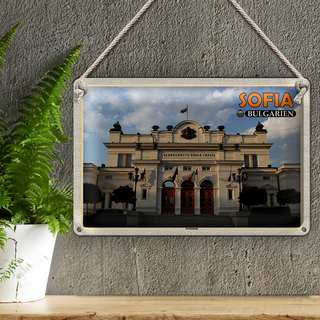 Blechschild Reise 30x20cm Sofia Bulgarien Parlament