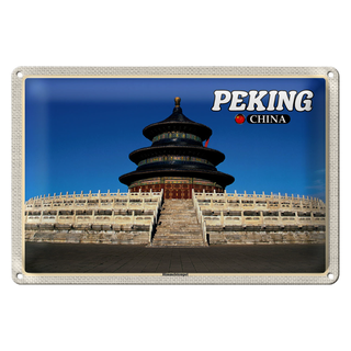 Blechschild Reise 30x20cm Peking China Himmelstempel