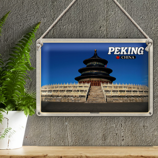 Blechschild Reise 30x20cm Peking China Himmelstempel