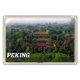 Blechschild Reise 30x20cm Peking China Jingshan Park