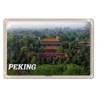Blechschild Reise 30x20cm Peking China Jingshan Park